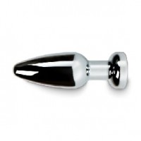 Metal Vibrating Anal Plug 4.5'', 10 Speeds Remote Control